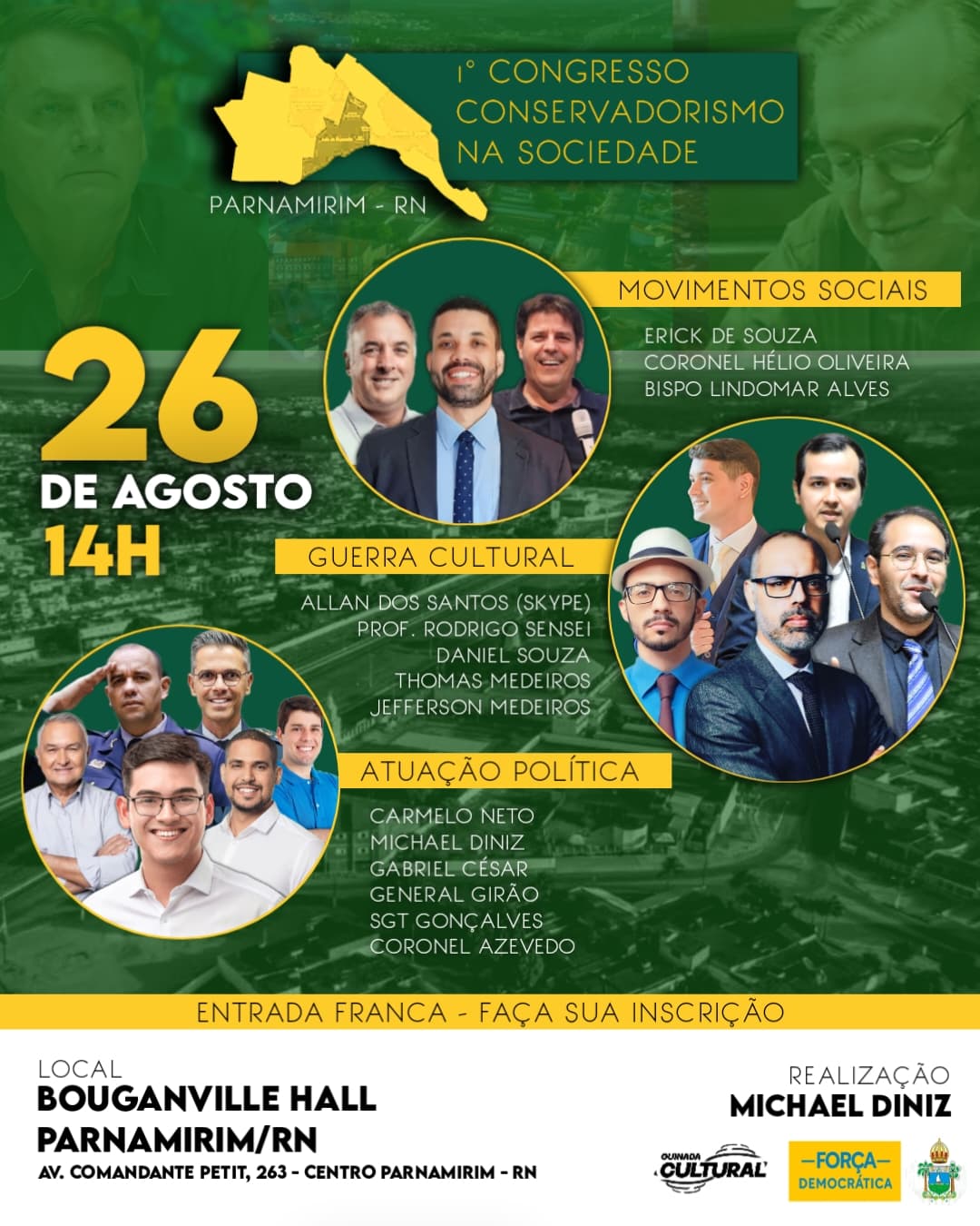 Venha participar do 1° Congresso Conservadorismo na Sociedade em Parnamirim RN!