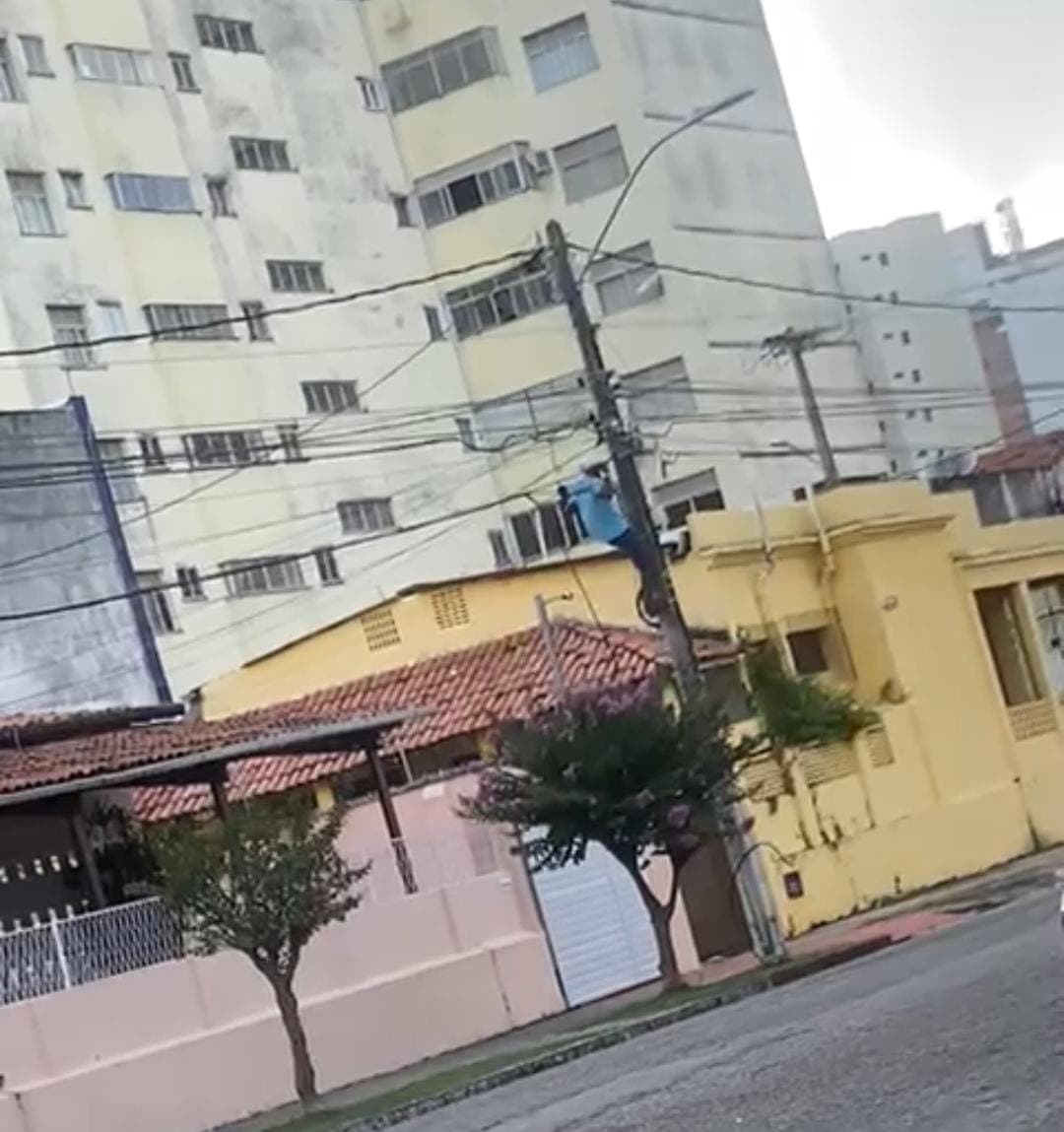 VÍDEO: Homem é preso em flagrante com 10 metros de cabos elétricos furtados em Natal