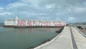 Fundação José Augusto envia solicitação ao Iphan para remover pichação do Forte dos Reis Magos