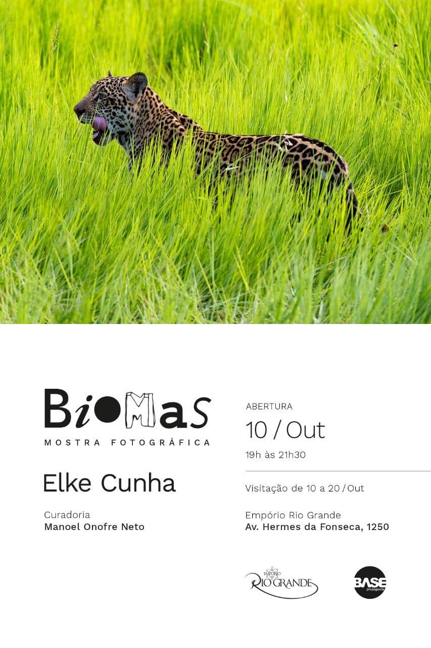 Dia 10 de outubro acontece a Exposição Fotográfica BIOMAS, de Elke Cunha