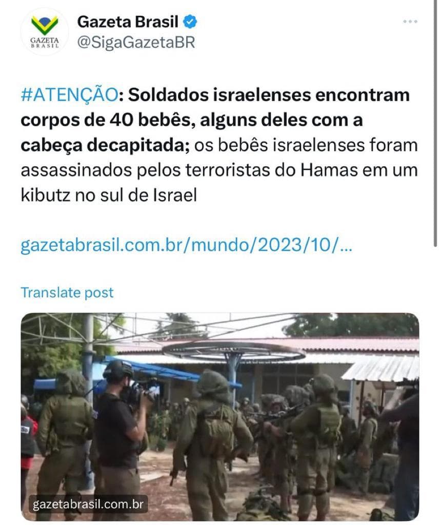 Soldados israelenses encontram corpos de 40 bebês, alguns deles com a cabeça decapitada