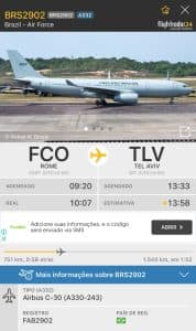 Segundo voo da FAB que vai resgatar brasileiros em Israel já está a caminho; potiguares estarão neste avião 