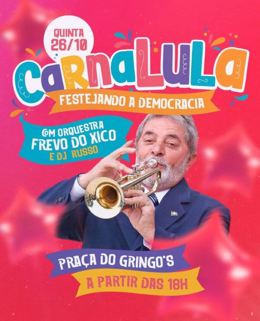 CarnaLula acontece em Natal para ‘festejar a democracia'