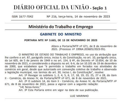 Nova regulamentação transforma funcionamento de comércios em feriados: sindicatos ganham poder de decisão