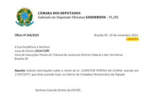 Morte de réu do 8/1: “Alguém terá que ser responsabilizado”