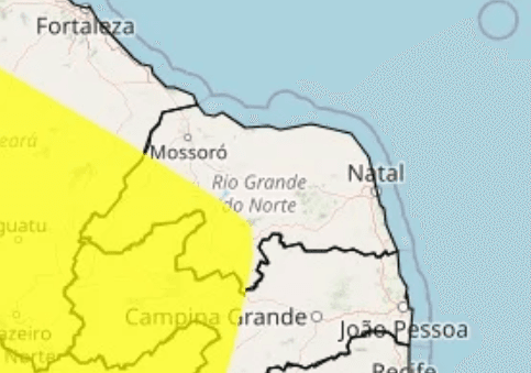 Inmet alerta de baixa umidade para 68 municípios do RN; veja lista