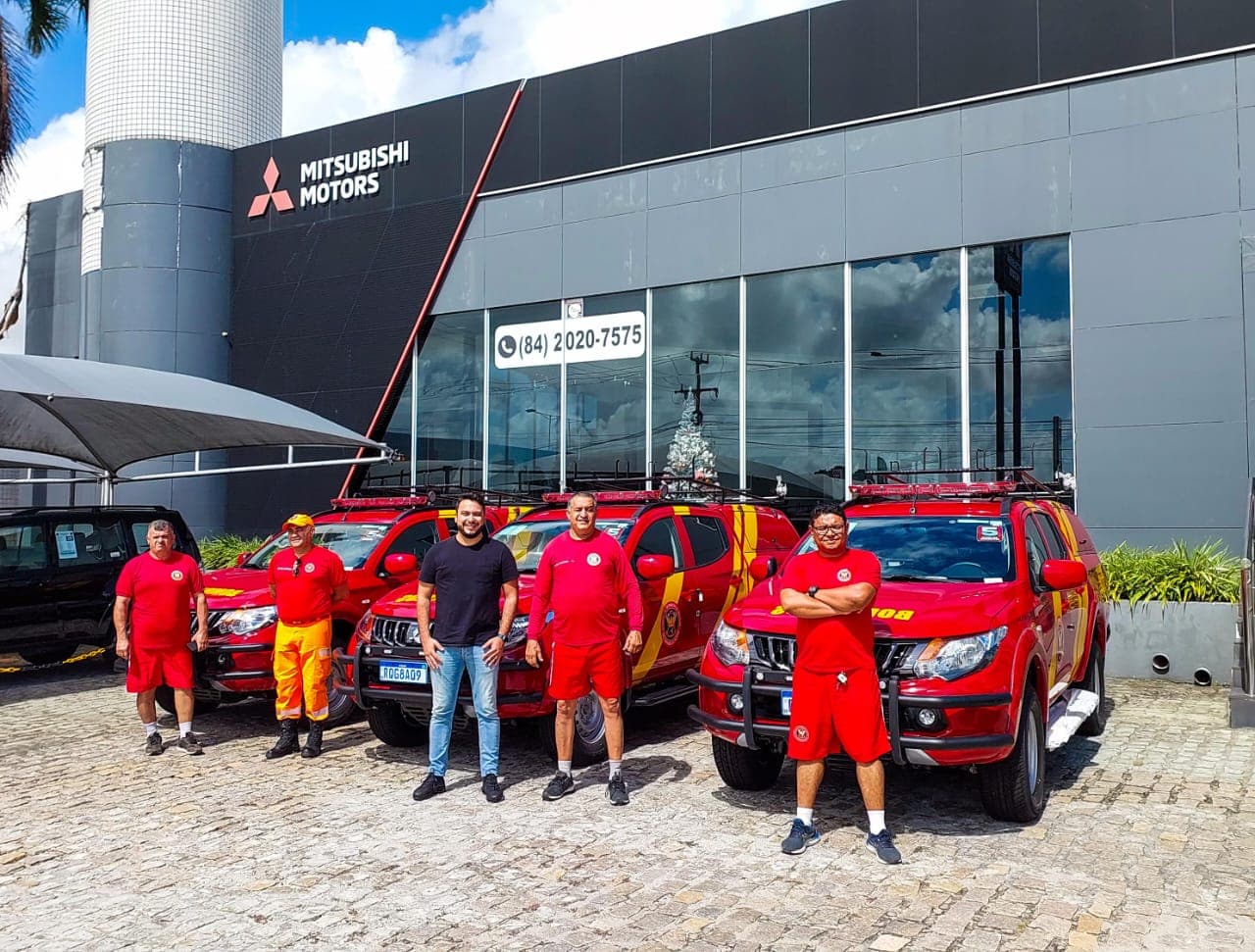 Corpo de Bombeiros do RN recebe nova frota de viaturas Mitsubishi