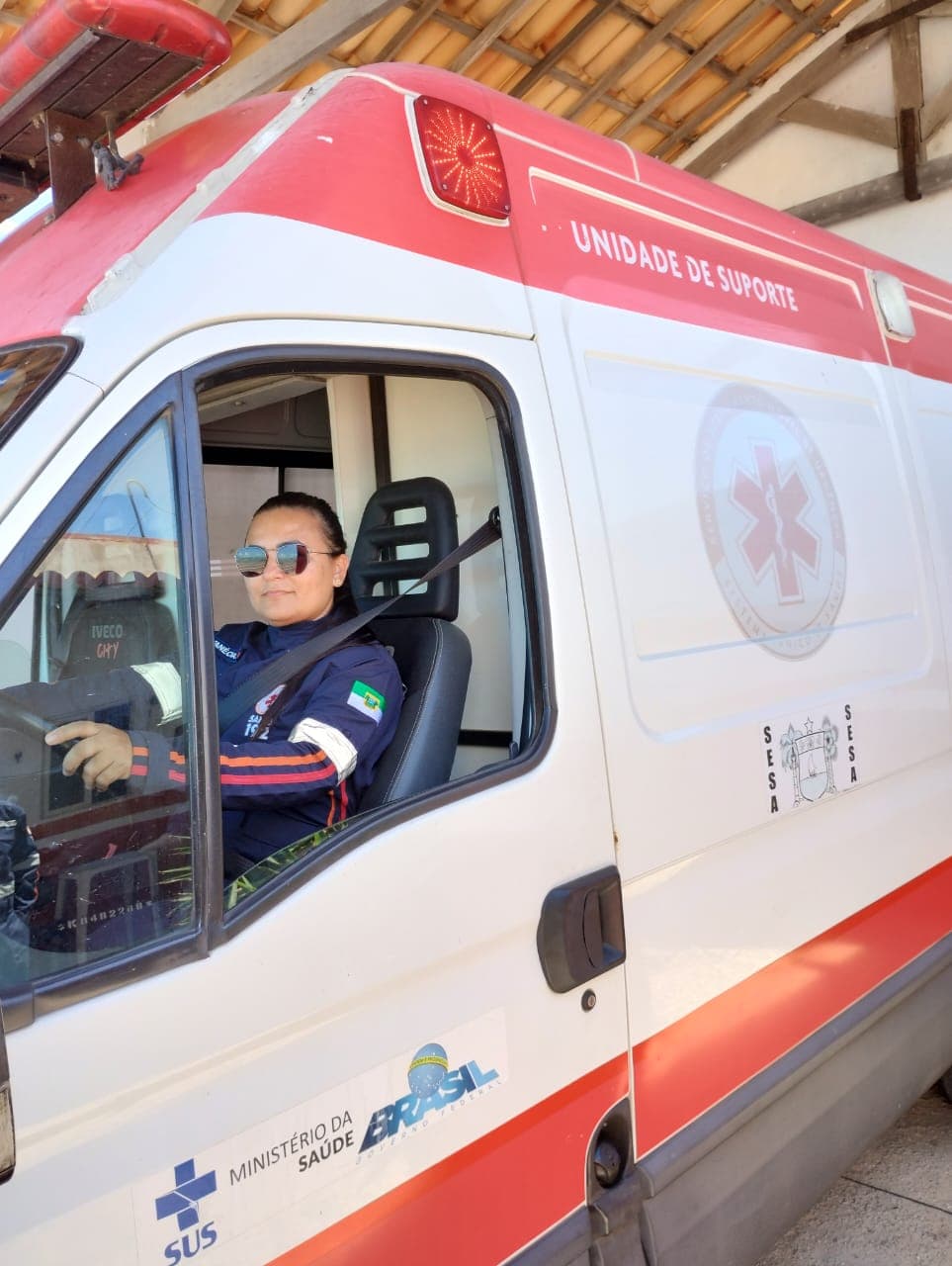 SAMU RN conta com a primeira condutora de ambulância de sua história