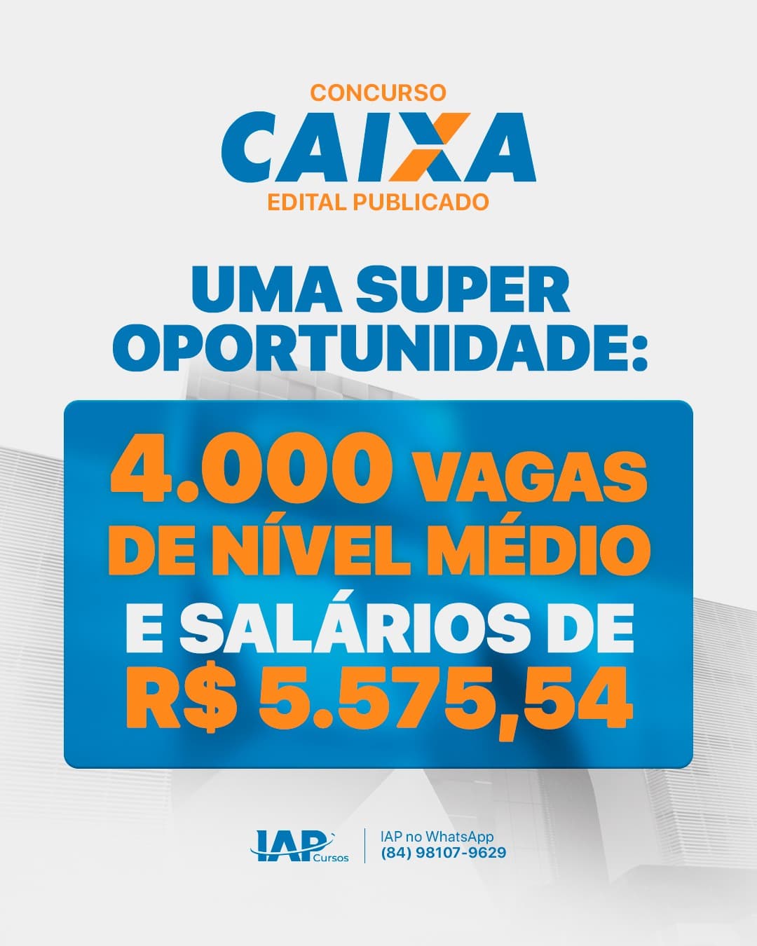 Oportunidade imperdível de terminar 2024 como servidor federal na CAIXA ECONÔMICA