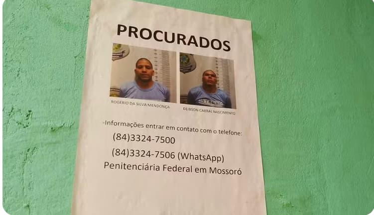 Buscas por fugitivos do presídio de segurança máxima de Mossoró entram no 7º dia