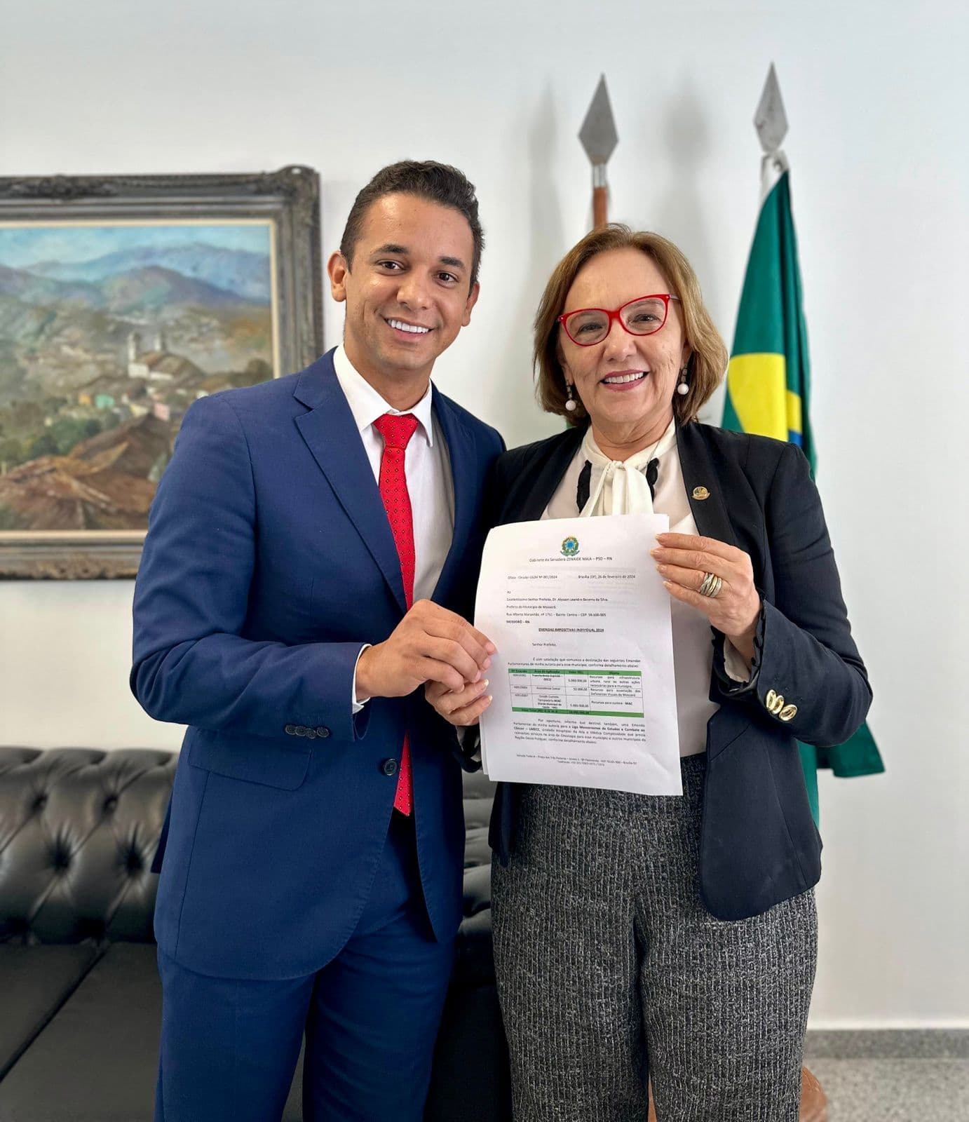 Zenaide atende pedido de Allyson e destina R$ 12 milhões em investimentos para a saúde de Mossoró