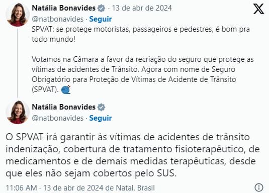 Pré-candidata a prefeita Natália Bonavides diz que recriar novo imposto é "bom para todo mundo"