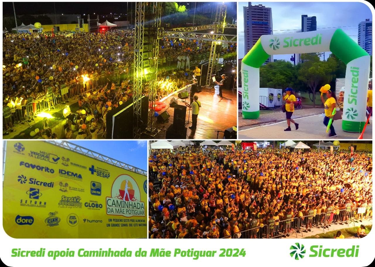 Sicredi apoia Caminhada da Mãe Potiguar 2024, que homenageia mães e arrecada alimentos