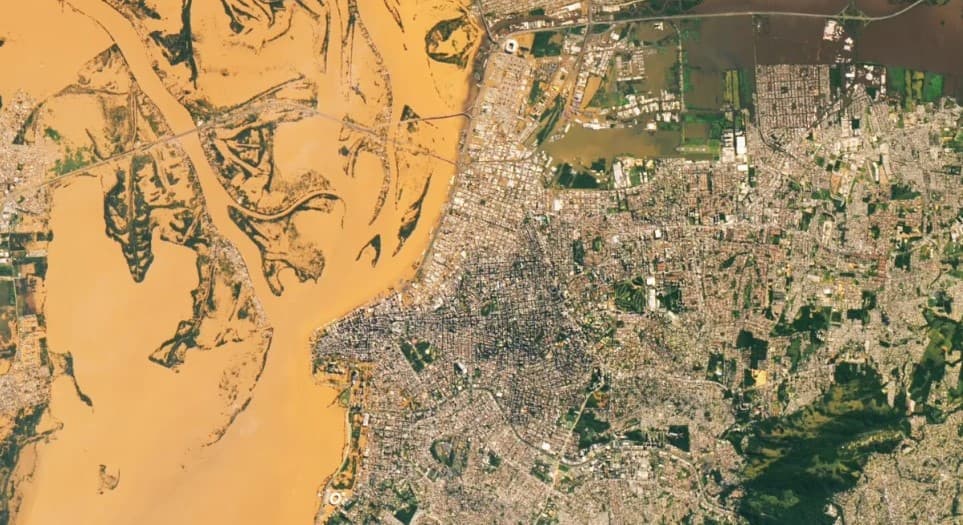 CHUVAS NO RS: Nasa divulga imagens de satélite que mostram dimensão da tragédia; veja antes e depois