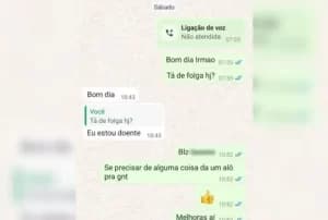 Print mostra adolescente que matou a família fingindo ser o pai para justificar falta no trabalho: ‘Estou doente’