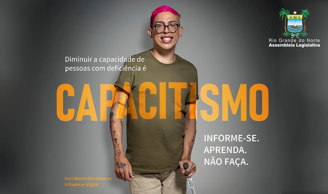 Capacitismo: ALRN lança campanha amanhã, com presença de Ivan Baron e gêmeos Ângelo e Augusto