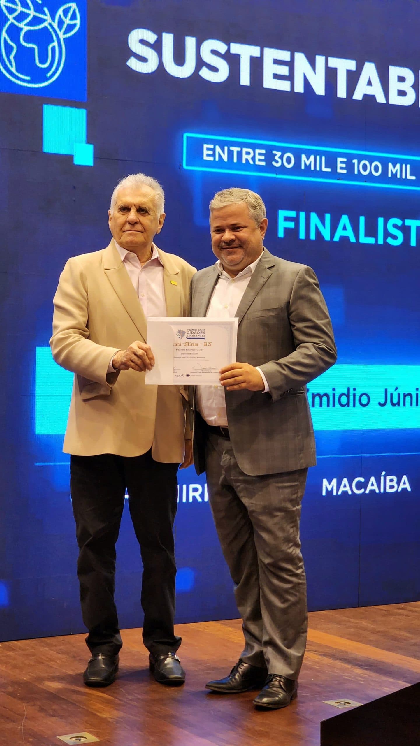 Mais uma vez em destaque, Prefeitura de Ceará-Mirim é reconhecida como cidade destaque através do Prêmio Band Cidades Excelentes