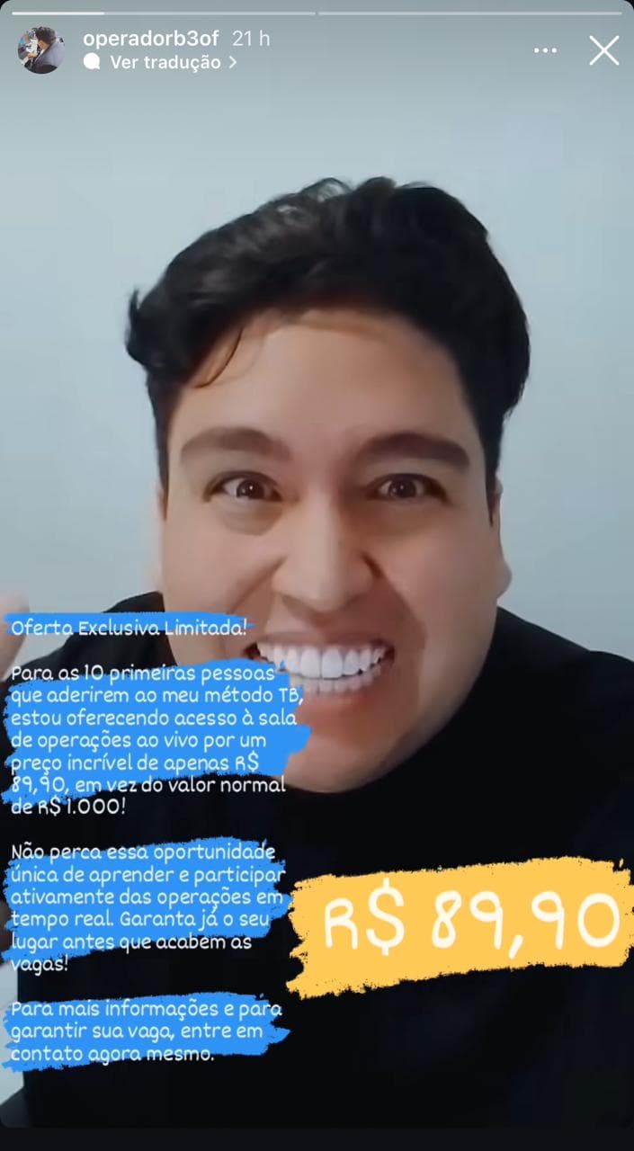 LEMBRA DELE? Após causar prejuízo milionário a vítimas e sumir, ‘Crente Trader' volta a oferecer seu ‘método' para operar no mercado financeiro