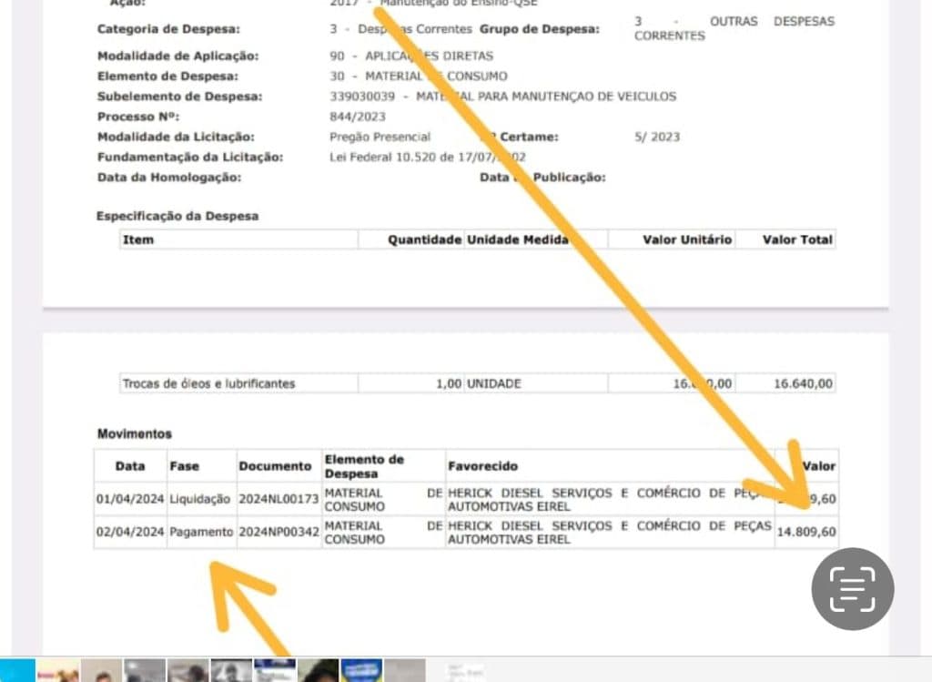 ACREDITE SE QUISER: Prefeitura de Maxaranguape gasta quase R$ 15 mil com troca de óleo de uma van