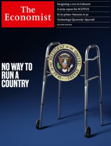 Capa da ‘The Economist' com andador pede que Biden desista da reeleição nos EUA