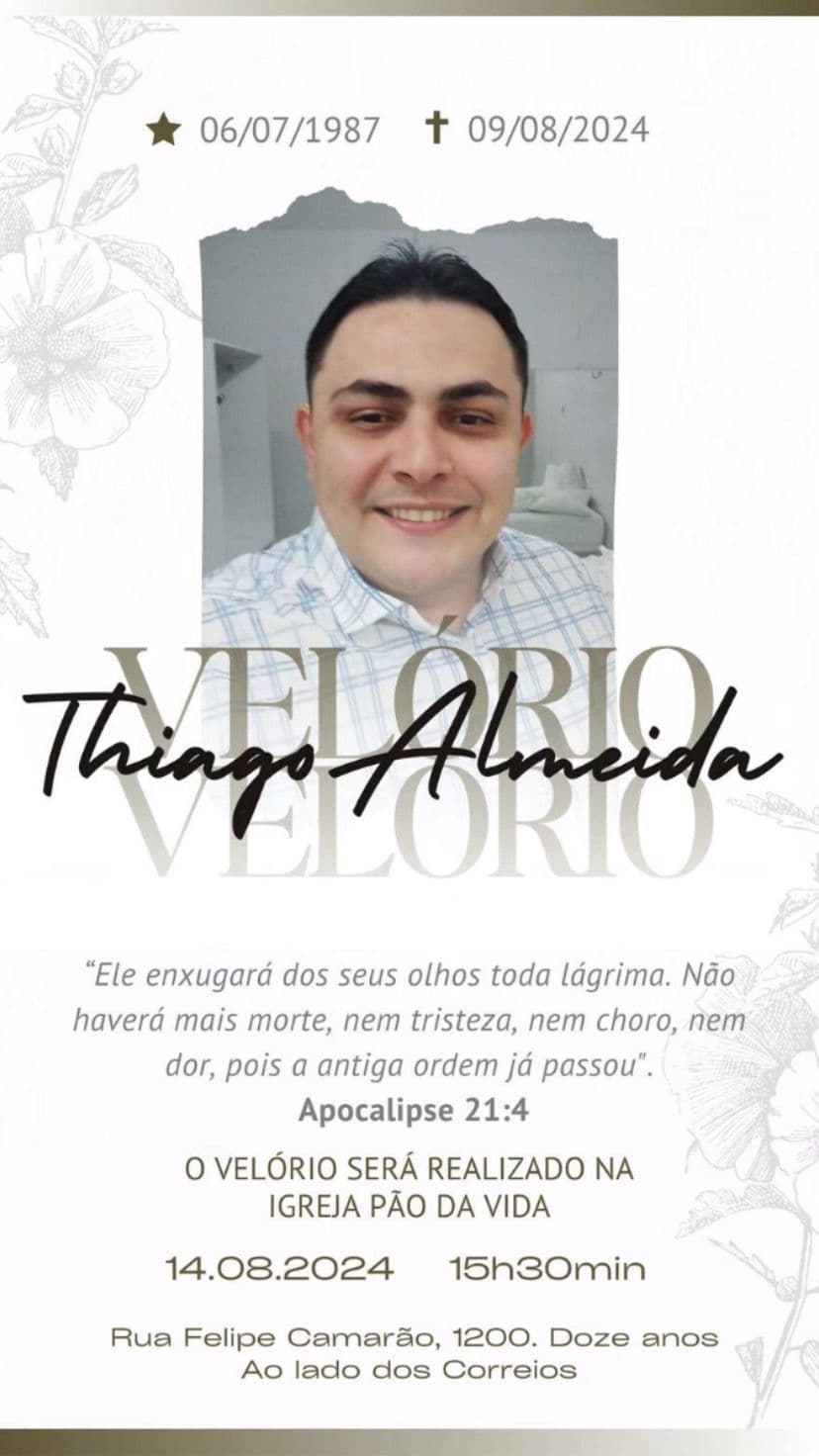 Corpo de vítima de acidente aéreo será velado em Mossoró nesta quarta (14)