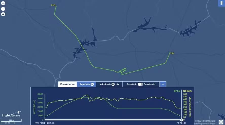 Avião da Voepass sofre pane elétrica em pleno voo e faz pouso em Uberlândia