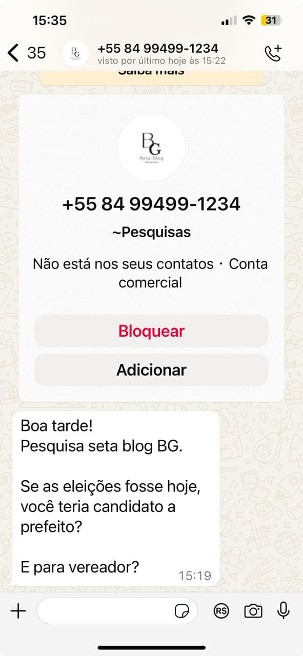 FIQUE ATENTO: Golpistas estão usando nome do BLOGDOBG para realizar falsas pesquisas