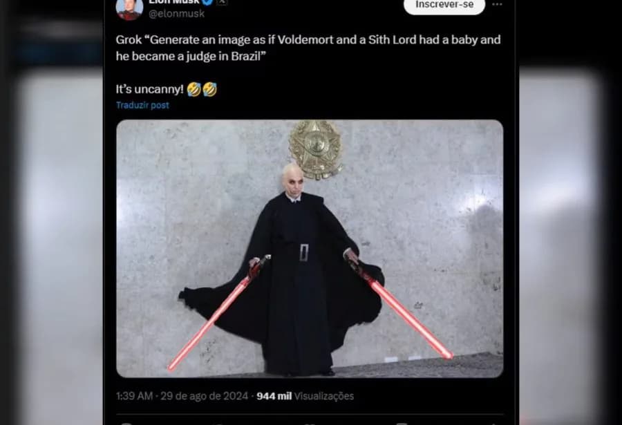 Elon Musk compara Alexandre de Moraes a vilões de Star Wars e Harry Potter após ameaça de tirar X do ar