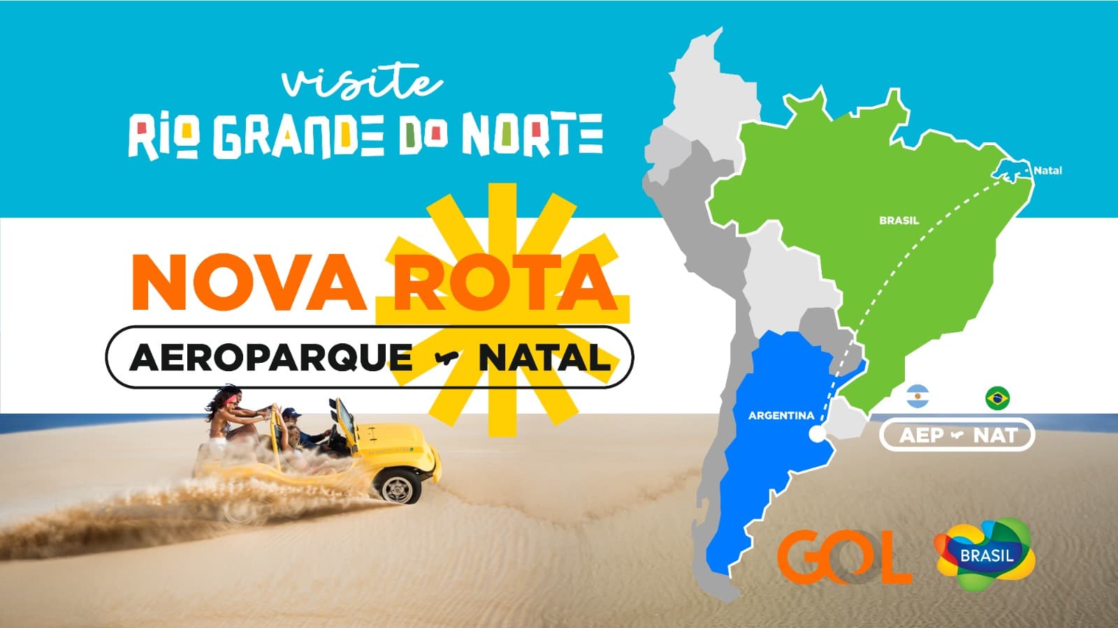 Governo do Estado e GOL anunciam novo voo direto de Buenos Aires para Natal