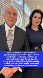 Ministra de Lula, Tebet parabeniza Temer por “pacificação política”