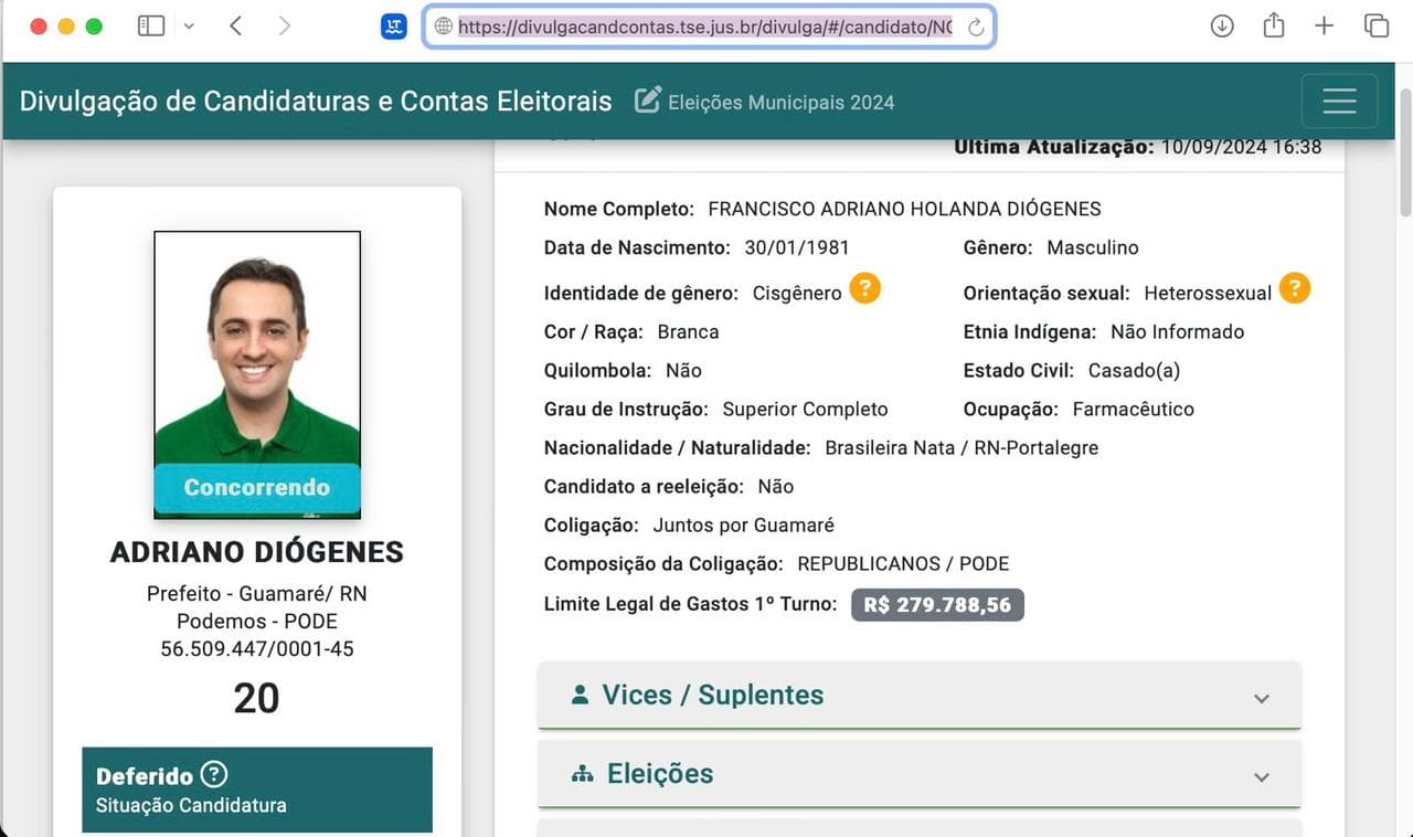 ADRIANO DIÓGENES: O Enigmático Candidato Milionário de Guamaré