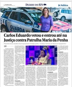 Carlos Eduardo vetou e entrou até na Justiça contra Patrulha Maria da Penha