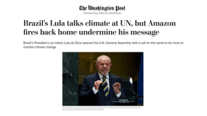 Mídia internacional dá pouca atenção para discurso de Lula na ONU
