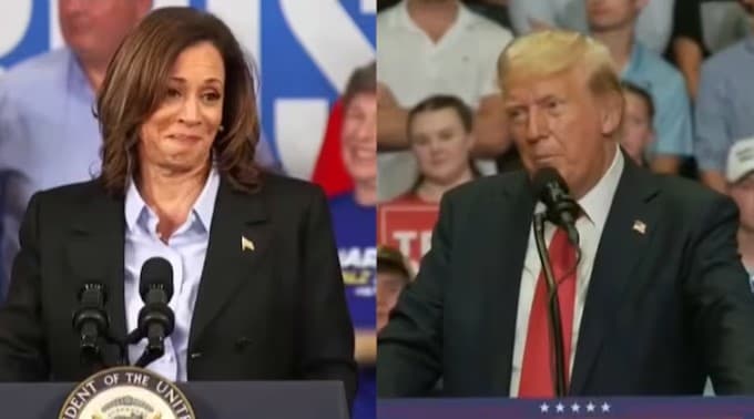 Pesquisa mostra Trump e Kamala empatados na margem de erro antes de debate marcado para terça-feira (10)