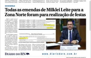 Todas as emendas de Milklei Leite para a Zona Norte foram para realização de festas