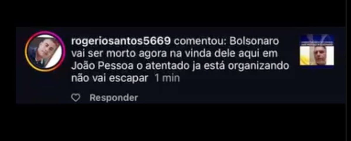Polícia da PB identifica homem que ameaçou Bolsonaro; “Vai ser morto”