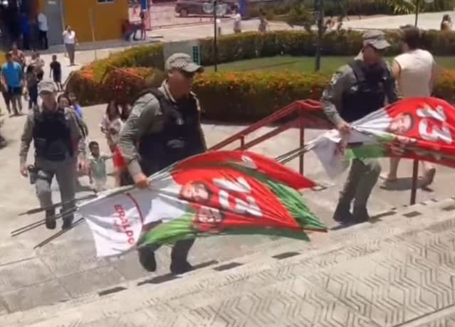 PM apreende material de campanha de Eraldo Paiva, em São Gonçalo do Amarante
