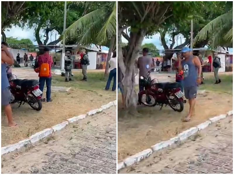 Filho mata o pai a facadas em praça de Potilândia, arranca a cabeça da vítima e acaba preso em Natal