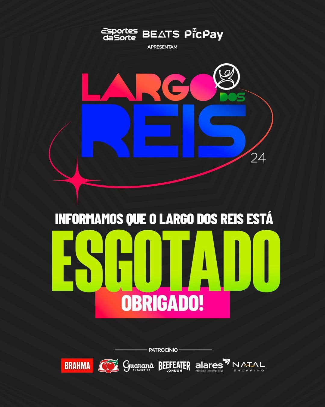 Esgotado! Novidade no Carnatal, Largo dos Reis esgota todos os ingressos em poucos minutos
