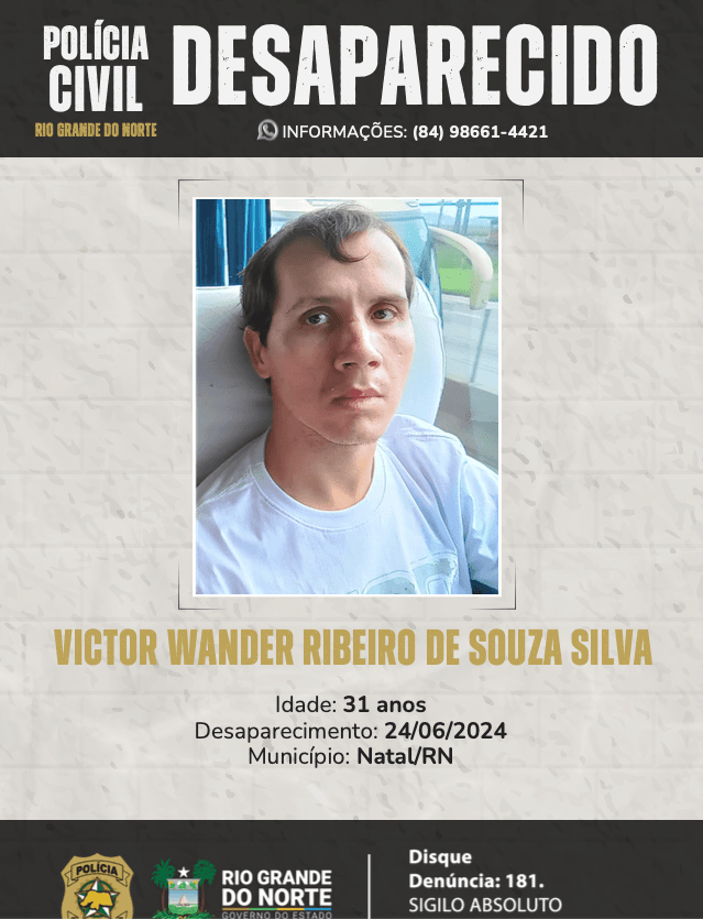 Filho que matou e decapitou o pai em Potilândia estava na lista da Polícia Civil de pessoas desaparecidas em Natal