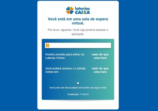MEGA DA VIRADA: Site das Loterias Caixa tem espera de mais de duas horas para apostar; prêmio estimado é de R$ 600 milhões
