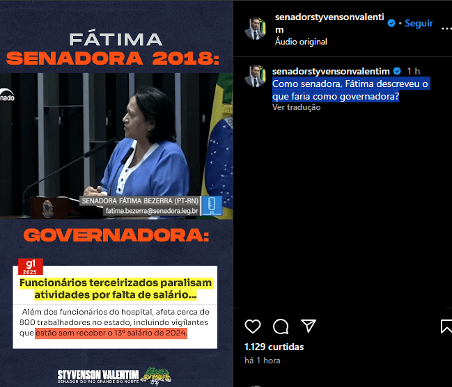 [VÍDEO] Styvenson resgata vídeo de Fatima criticando atraso de salários na gestão anterior; atualmente vários profissionais da saúde estão paralisados por falta de pagamento