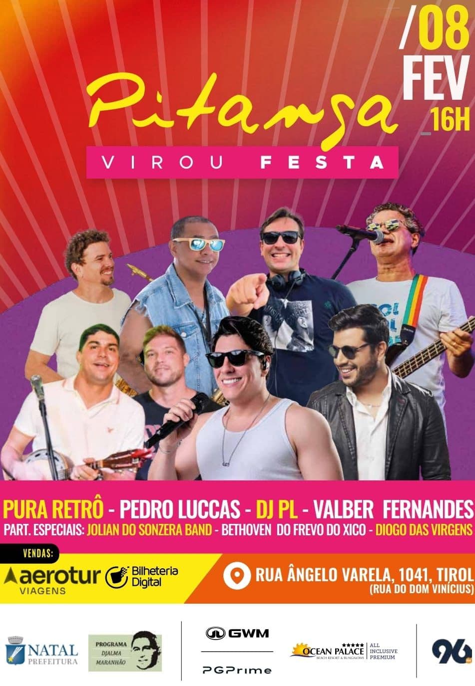 Pitanga Virou Festa é a abertura das prévias de carnaval em Natal no sábado (8)
