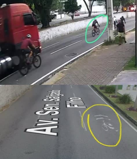 Via onde o oftalmologista pedalava quando foi atropelado e morto era uma ciclovia