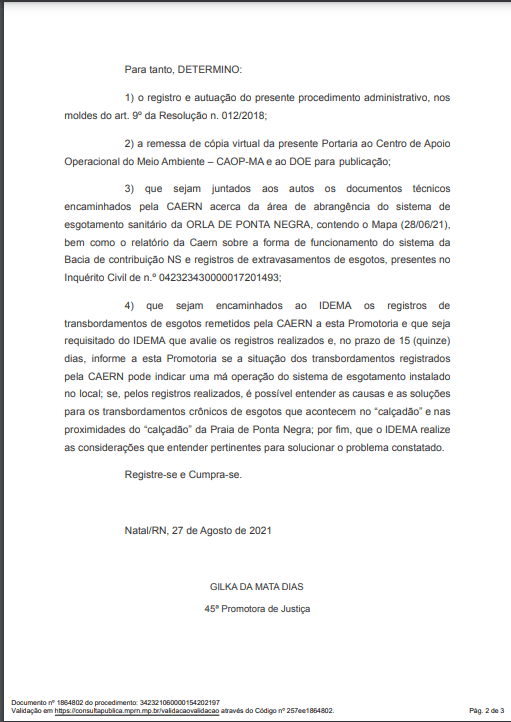 VÍDEO: Presidente da Caern distorce informação para rebater o que não foi afirmado sobre esgoto em Ponta Negra