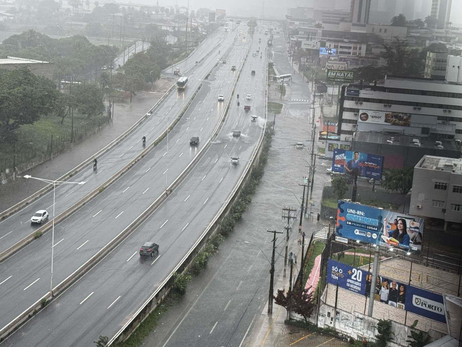 Natal registra 100 mm de chuva em apenas 6 horas