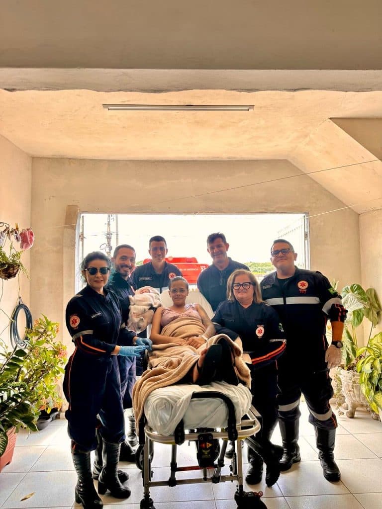 Samu Natal faz parto domiciliar no bairro Planalto