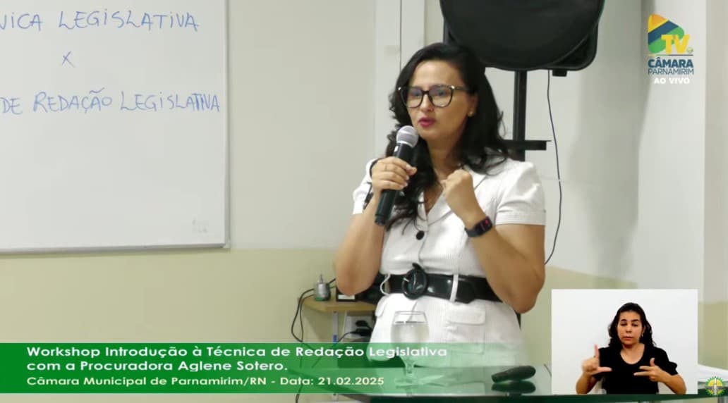 Curso de Redação Legislativa é o primeiro transmitido ao vivo pela TV Câmara Parnamirim