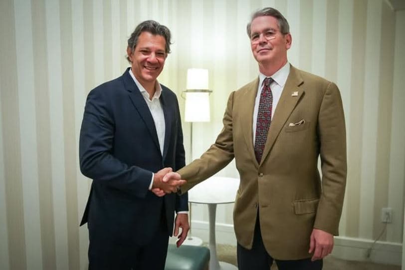 Em meio a ‘tarifaço' de Trump, Haddad se reúne com secretário do Tesouro dos EUA