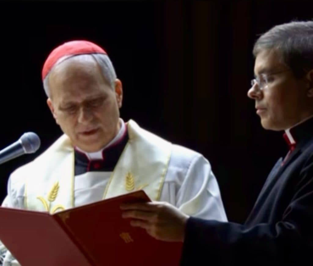 Acariense Mons. Flávio e o cardeal Robert Prevost, hoje Papa Leão XIV